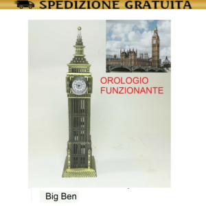 BIG BEN MODELLO IN METALLO 22,5 CM LONDON INGHILTERRA OROLOGIO SOUVENIR BIG BEN
