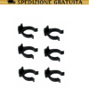 GANCI PER ZOCCOLO CUCINA MOBILI IN ABS A MOLLA NERI UNIVERSALI SET 6 PEZZI