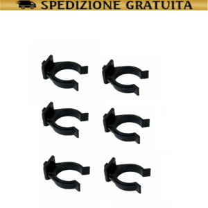 GANCI PER ZOCCOLO CUCINA MOBILI IN ABS A MOLLA NERI UNIVERSALI SET 6 PEZZI