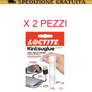 LOCTITE KINTSUGLUE BIANCA 3x5GR PASTA MODELLABILE FLESSIBILE IMPERMEABILE 2 PZ