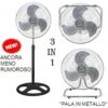 VENTILATORE A PIANTANA TAVOLO DA PARETE 3 IN 1 PROFESSIONALE PALA 45 CM