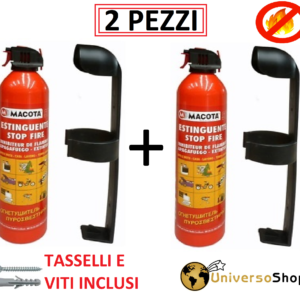 ESTINTORE ESTINGUENTE PORTATILE 1 KG CON SUPPORTO PER CASA AUTO BARCA CAMPER